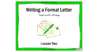 Writing a Formal Letter - Lesson 2 - First Draft