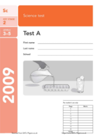 SATS papers - Science 2009 Test A