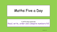 Number - Read Write Order and Compare numbers