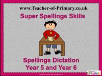 Spellings Dictation 4th Grade and 5th Grade - Autumn Term - Answers PowerPoint