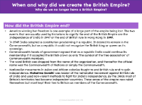 How did the British Empire end? - Info sheet