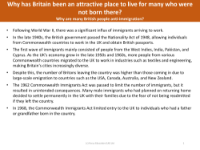 Why are many British people anti-immigration? - Info Pack - Year 6