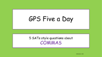 Commas SATs Style Questions