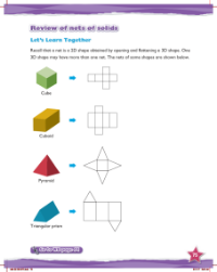 Learn together, Review of nets of solids