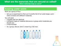 Which materials keep us warm? - Investigation instructions
