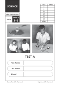 SATS papers - Science 2005 Test A