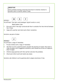 Solving problems converting between units of time worksheet