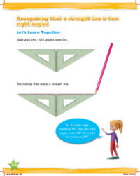 Learn together, Recognising that a straight line is two right angles