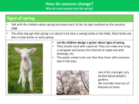 Signs of Spring - Activity - Year 1