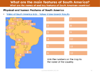 Picture match - Countries of South America