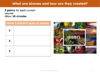 Give me 3 - Types of biomes