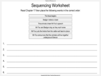 Sequencing Worksheet
