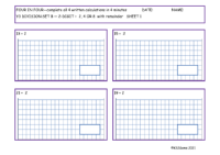 Division Set B 2 digit number 2, 4 or 8 with remainder