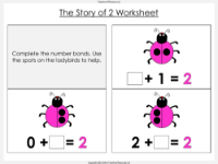 Number Bonds - The Story of 2 - Worksheet