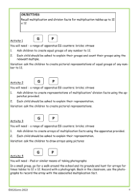 Recalling Multiplication and Division Facts worksheet