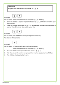 Decimal equivalents to quarters worksheet