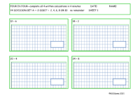  Division Set A 2 digit number - 2, 4 6, 8 or 10 no remainder