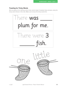 Trawling for Tricky Words - Worksheet 