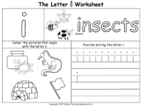 The Letter I - Worksheet