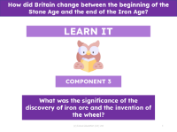 What was the significance of the discovery of iron ore and the invention of the wheel? - Presentation