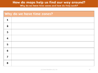 Why do we have time zones? - Worksheet