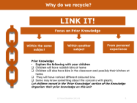 Link it! Prior knowledge - Recycling - Kindergarten