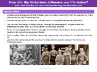 What was life like for most children during the Victorian era? - Teacher notes