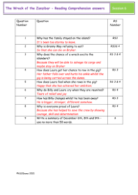 6. Reading Comprehension suggested answers