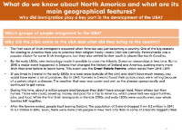 Why did the Irish come to the USA? - Info sheet