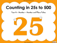 Counting in 25s to 500 - PowerPoint