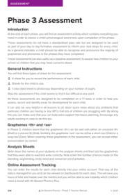 Phase 3 Assessment guidance