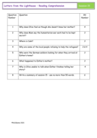 4. Reading Comprehension answers