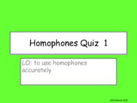 Homophones 1 Quiz