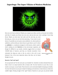 Superbugs - The Super Villains of Modern Medicine - Reading with Comprehension Questions