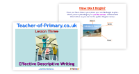 3. Effective Descriptive Writing