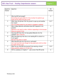 3. Reading Comprehension Answers