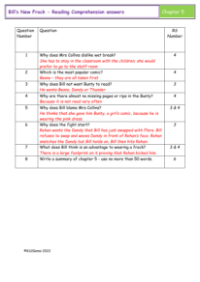 5. Reading Comprehension Answers