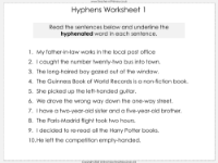 Hyphens to Avoid Ambiguity - Worksheet