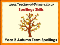 Year 2 Autumn Term Spellings - PowerPoint