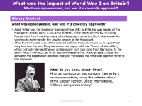 Hitler - Info sheet