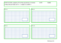  Multiplication Set A 2 digit number x 6