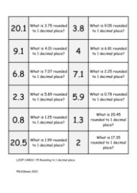 Loop Card Game - Rounding to 1dp