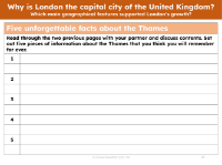 5 unforgettable facts about the Thames - Worksheet