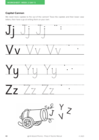 Capital Cannon letter formation activity - Worksheet 