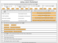 Using 'and' - Worksheet