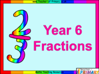 Year 6 Fractions - PowerPoint