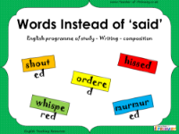 Words Instead of Said - PowerPoint