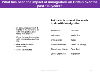 Word sorts - Immigration