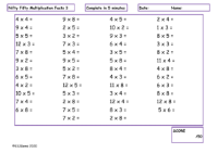 Multiplication Facts 3