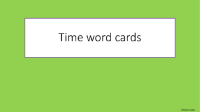 Time word Cards
